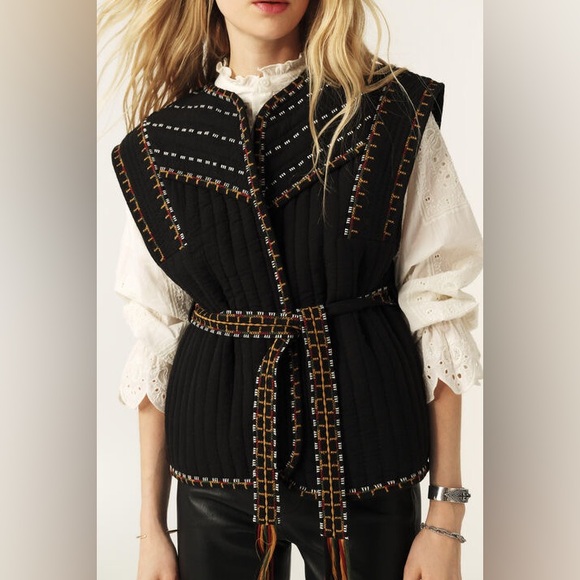 Ba&sh Clevie Sleeveless Jacket Women’s Size 2 - Picture 14 of 16